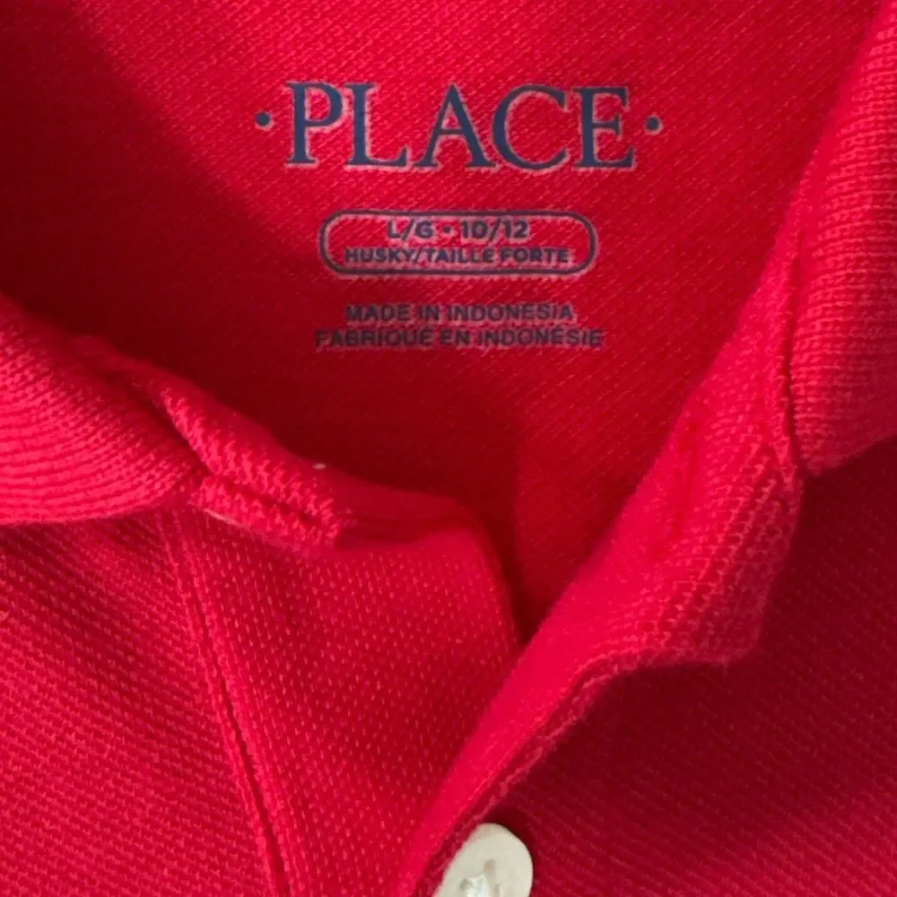 THE CHILDREN'S PLACE Red Polo Cotton Sz Lg 10/12 Boy Girl‎ Youth